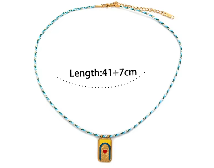 Radiant Heart Prayer Card Necklace