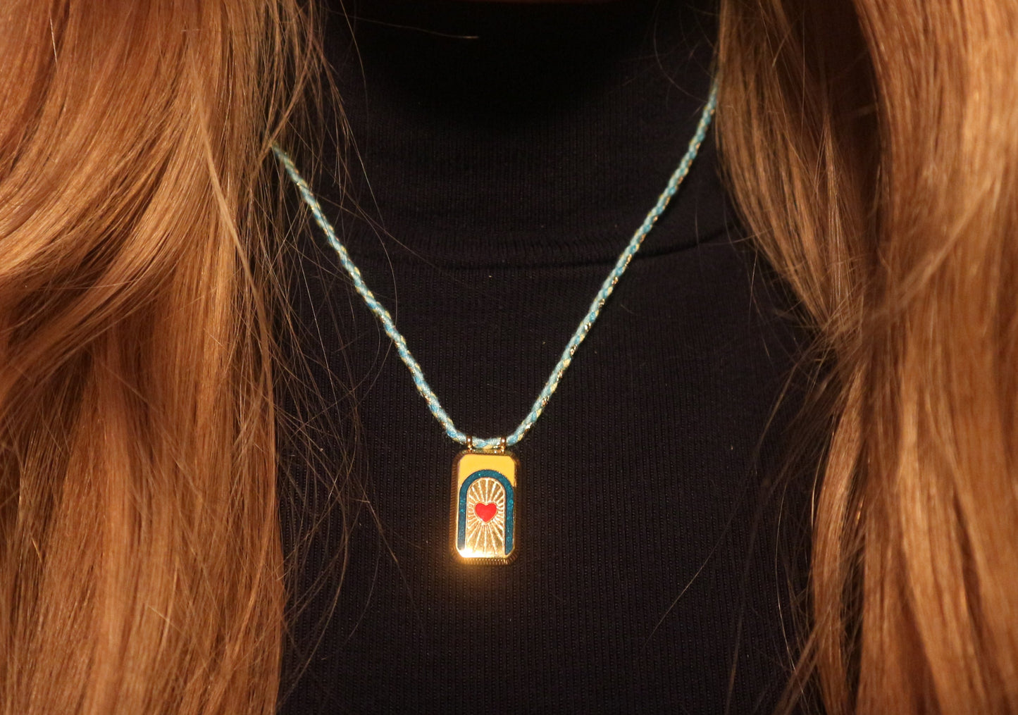 Radiant Heart Prayer Card Necklace