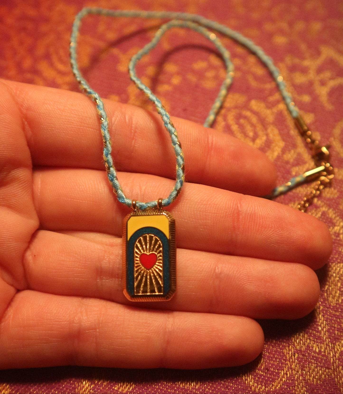 Radiant Heart Prayer Card Necklace
