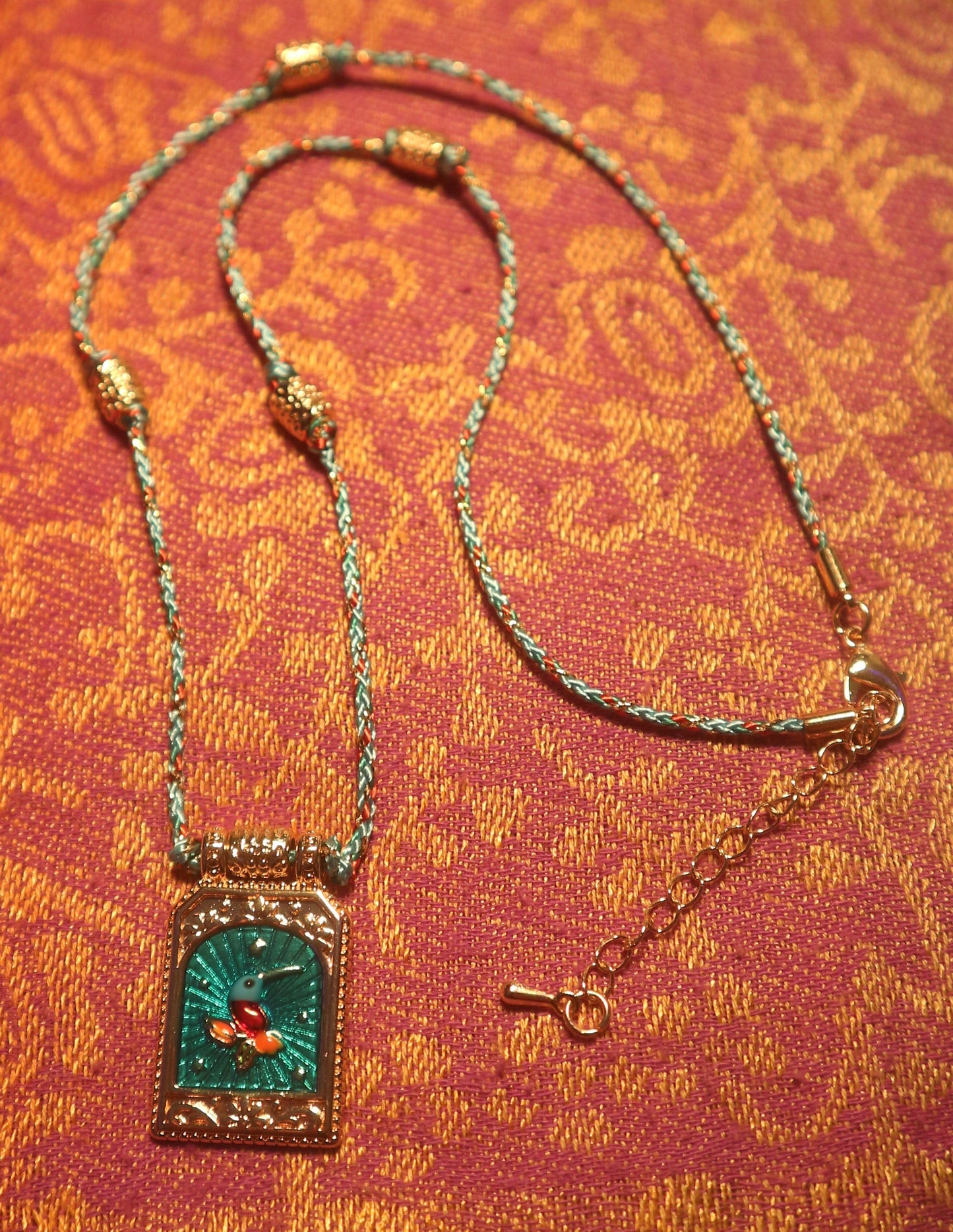 Hummingbird Prayer Card Necklace