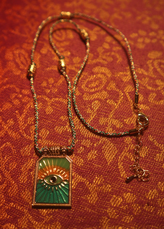Sacred Eye Prayer Card Necklace