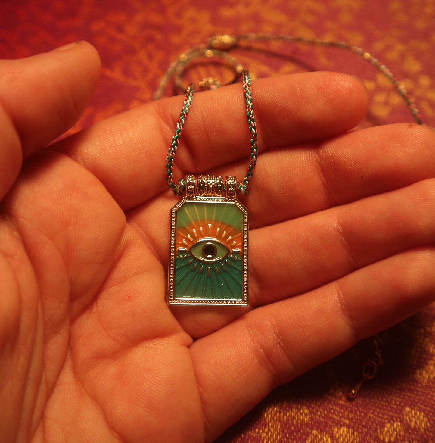 Sacred Eye Prayer Card Necklace