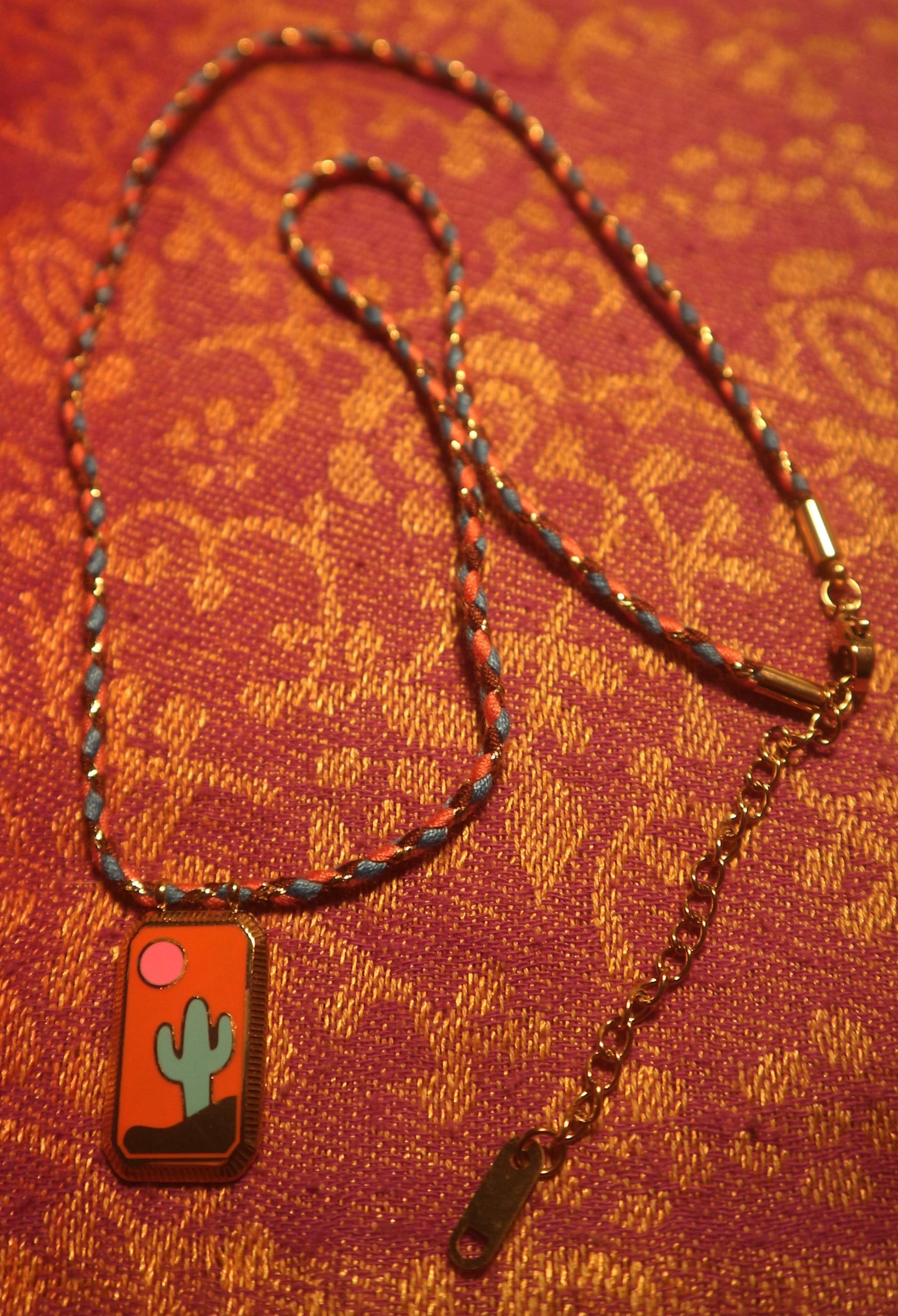 Cactus Prayer Card Necklace