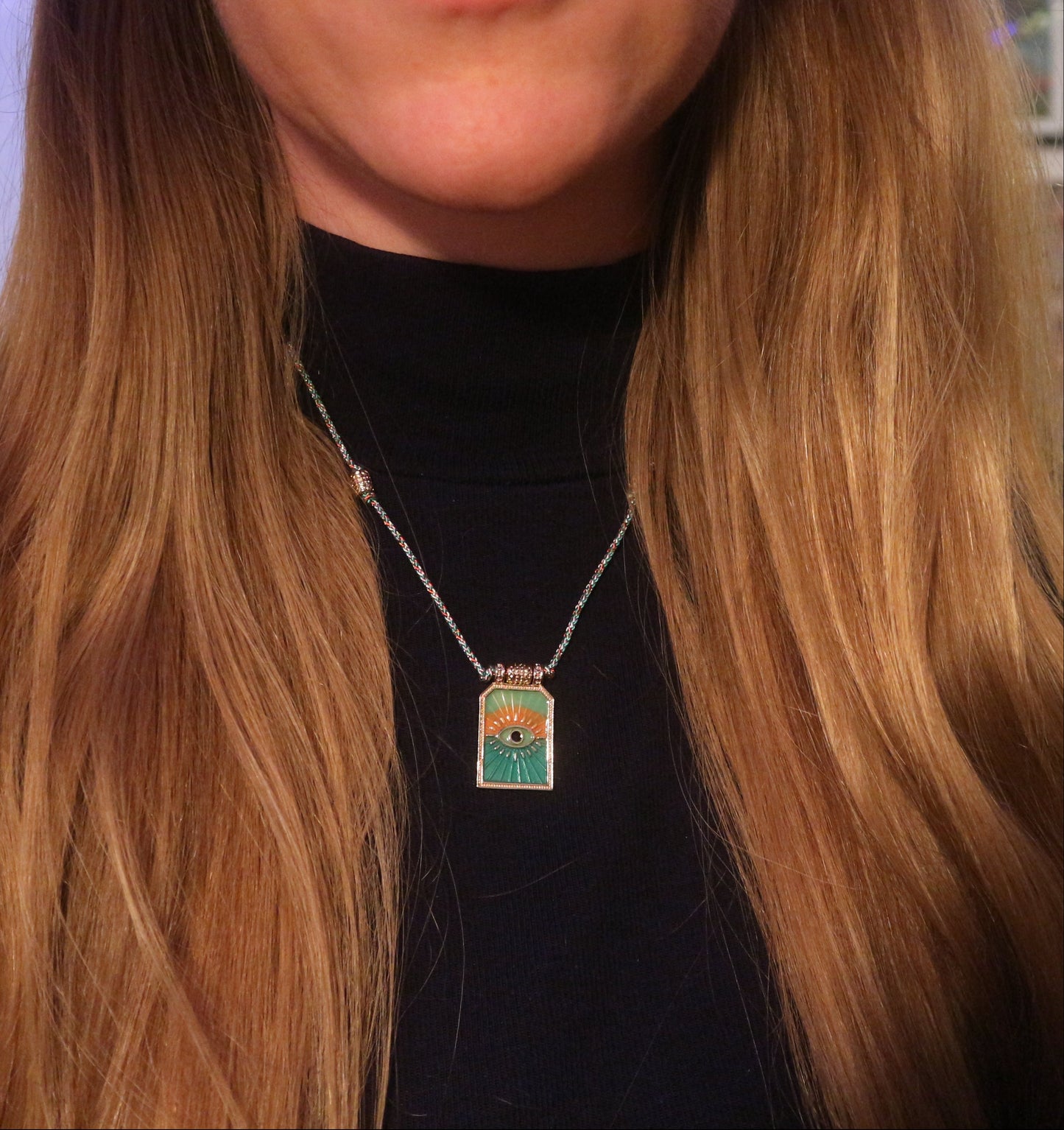Sacred Eye Prayer Card Necklace
