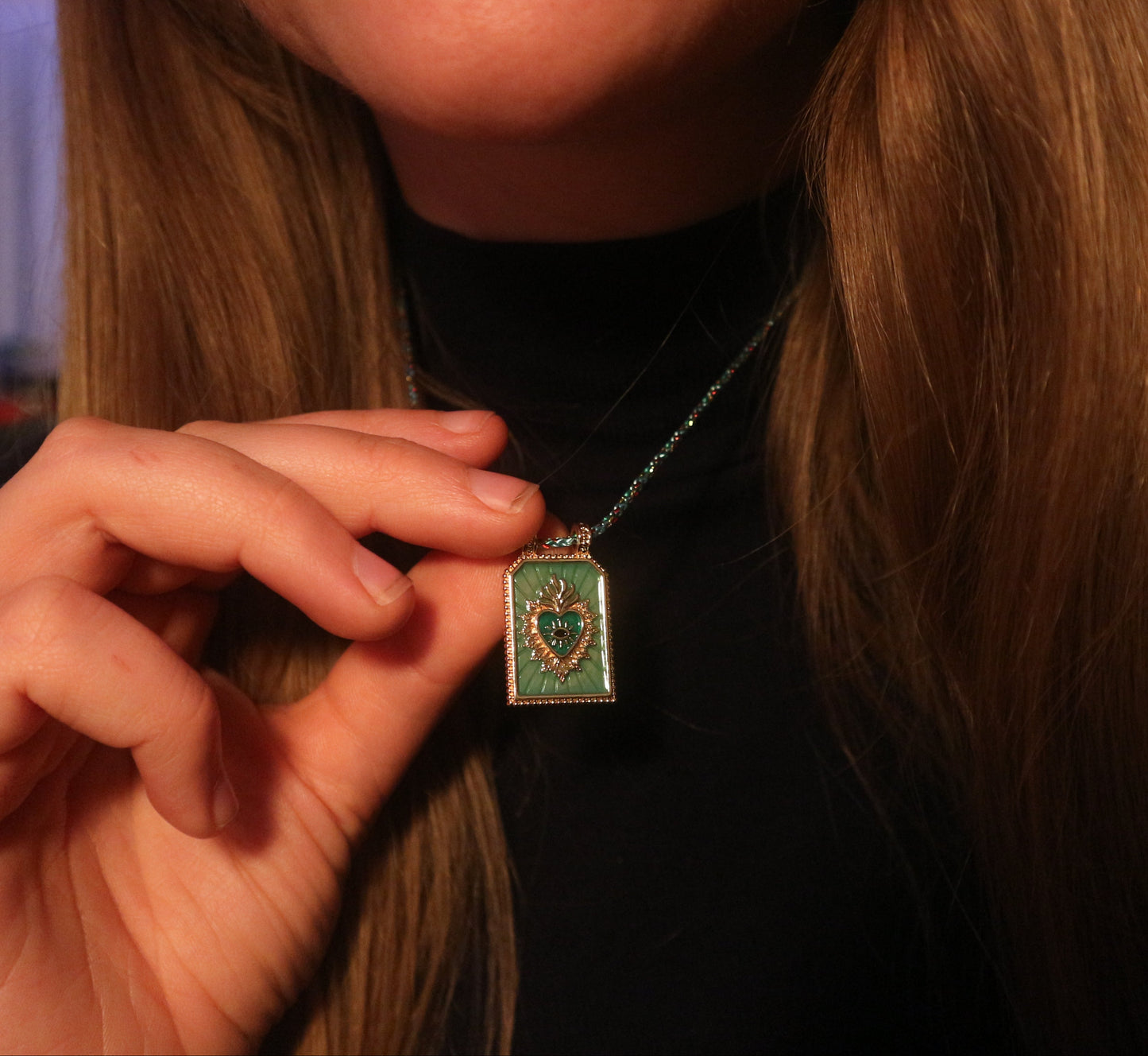 Eye of the Heart Prayer Card Necklace