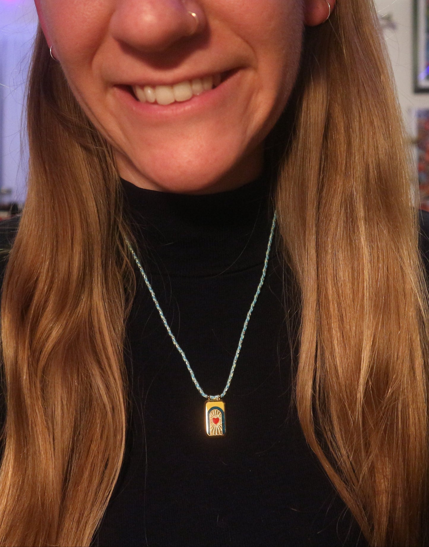 Radiant Heart Prayer Card Necklace
