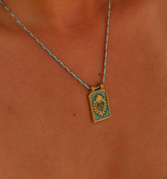 Eye of the Heart Prayer Card Necklace